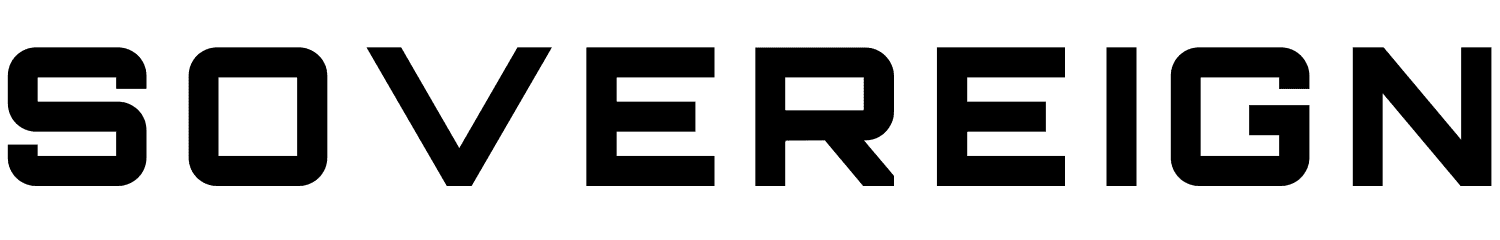 Sovereign black and white png logo