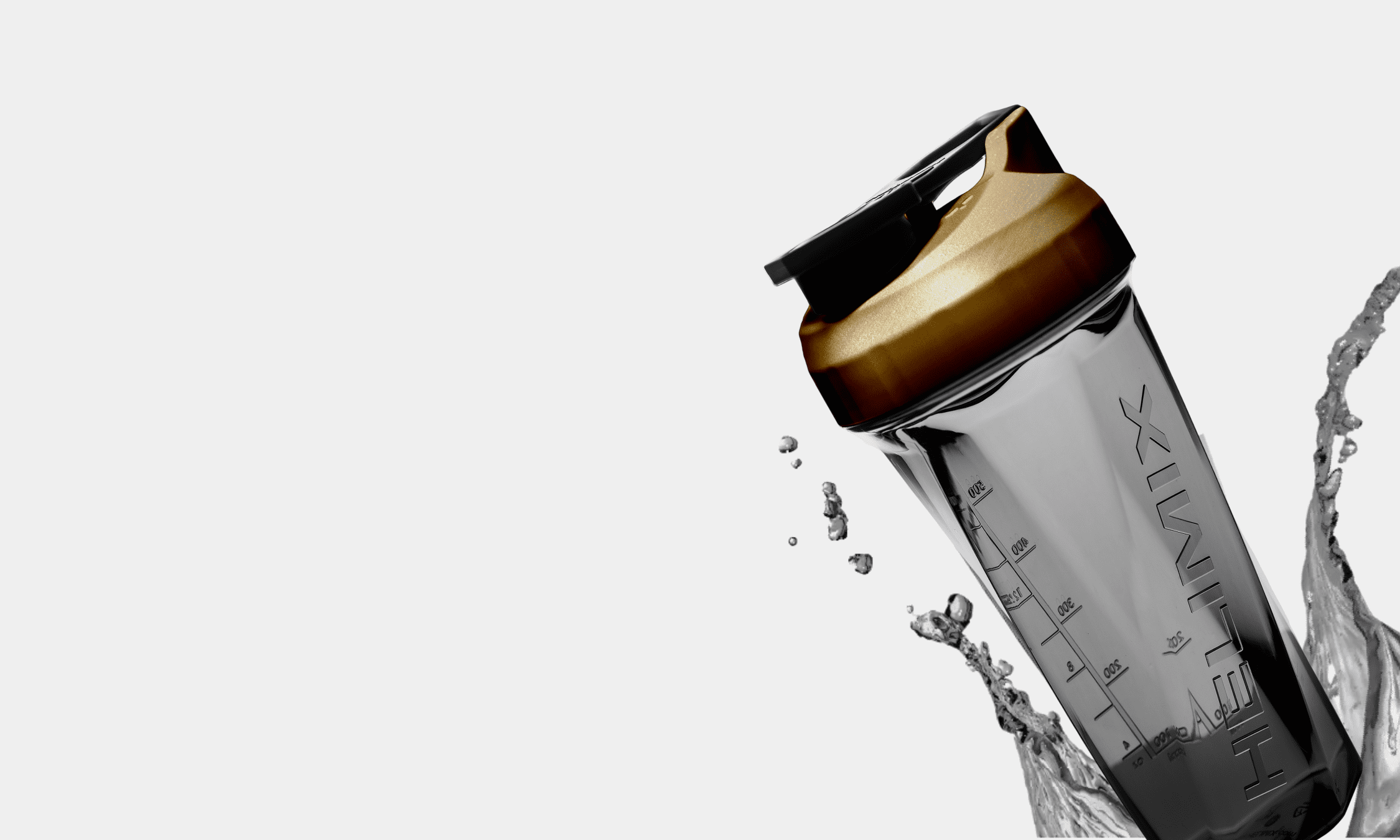 helimix, gold helimix, shaker bottle, cool shaker bottle, helimix shaker, sovereign helimix