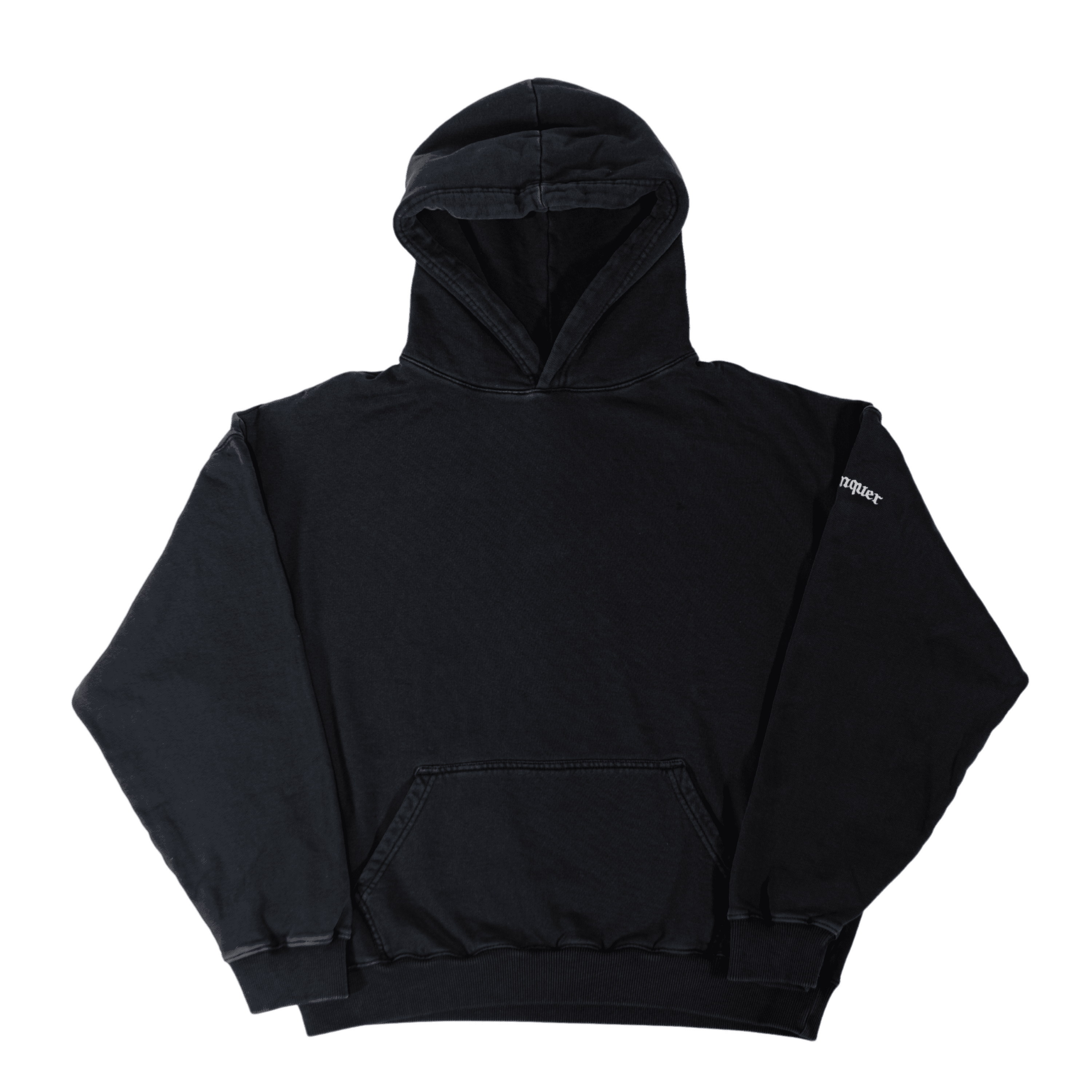 Sovereign Conquer Hoodie Blank Black oversized sustainable hoodie