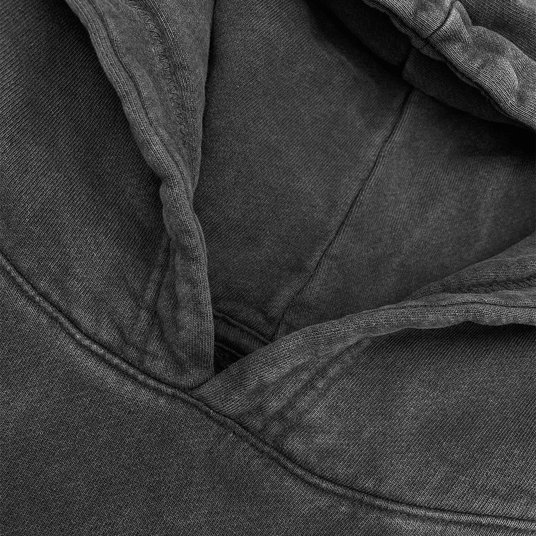 Sovereign Conquer Hoodie Black oversized sustainable hoodie, photoshoot