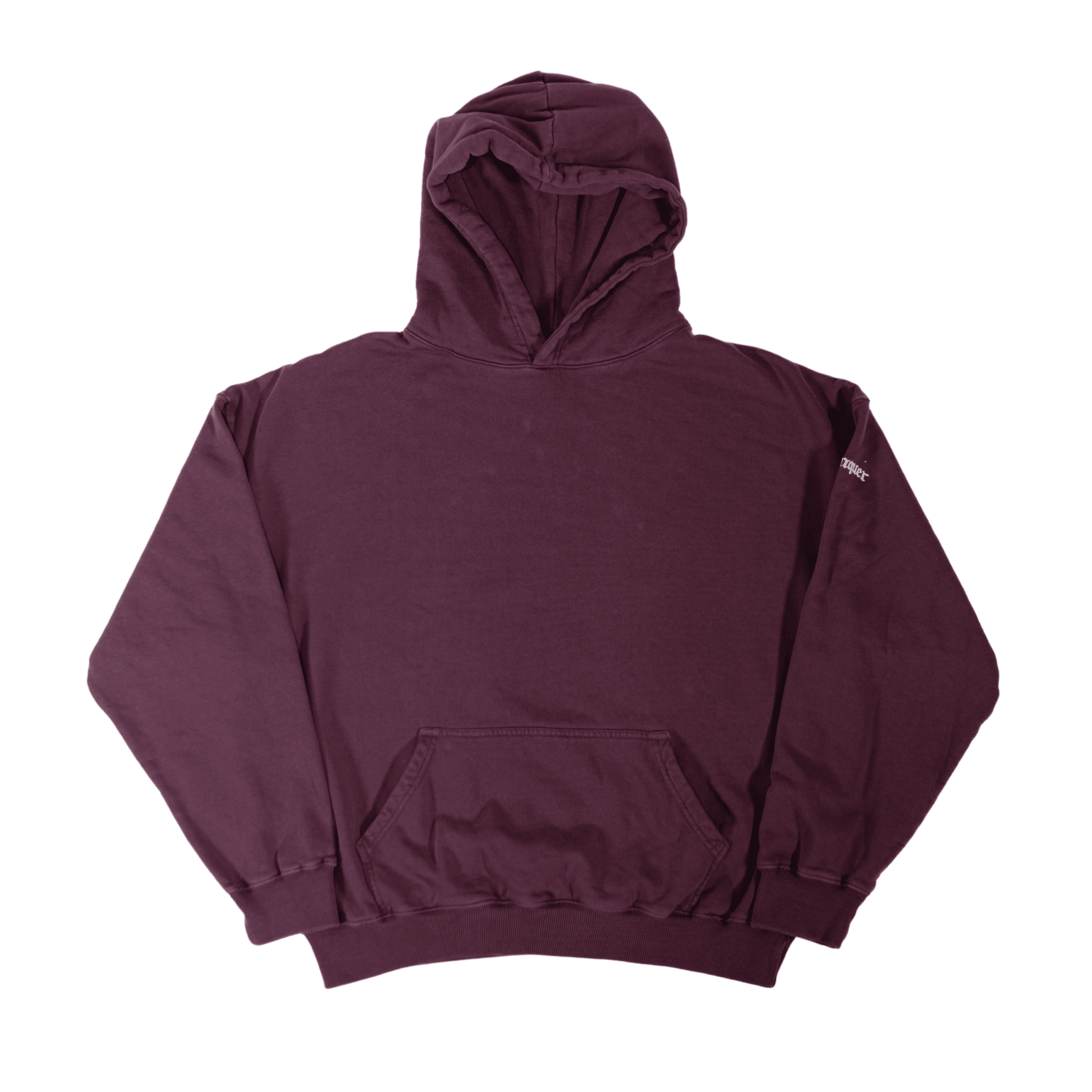 Sovereign Conquer Hoodie Blank Burgundy oversized sustainable hoodie, photoshoot