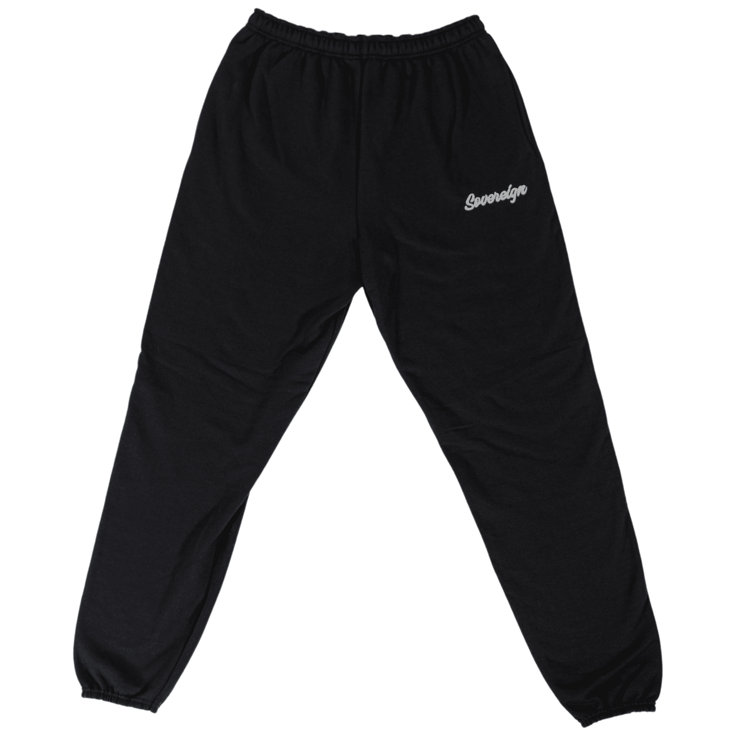 Sovereign Lifestyle Baggy Oversized Sweatpants Grey and Black Cursive Script