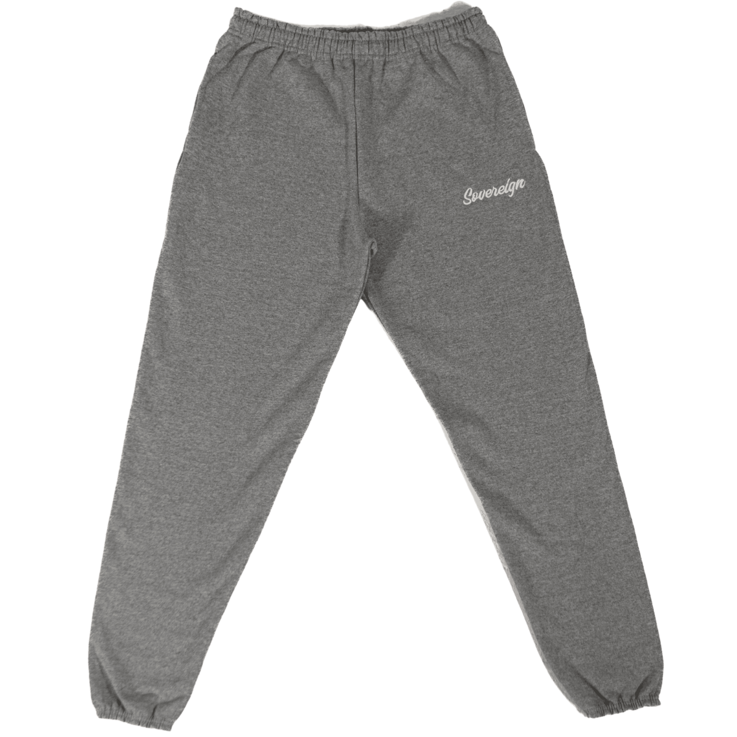 Sovereign Lifestyle Baggy Oversized Sweatpants Grey and Black Cursive Script