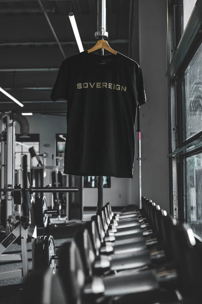 sovereign lifestyle, sovereign, sovereign shirt, gym brand, gym clothing brand, cool gym shirt, black gym shirt, shirt for gym, gym tees,
